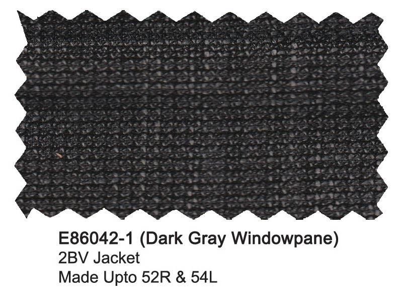 E86042-1-Enzo Wool Jacket-Dark Gray Windowpane