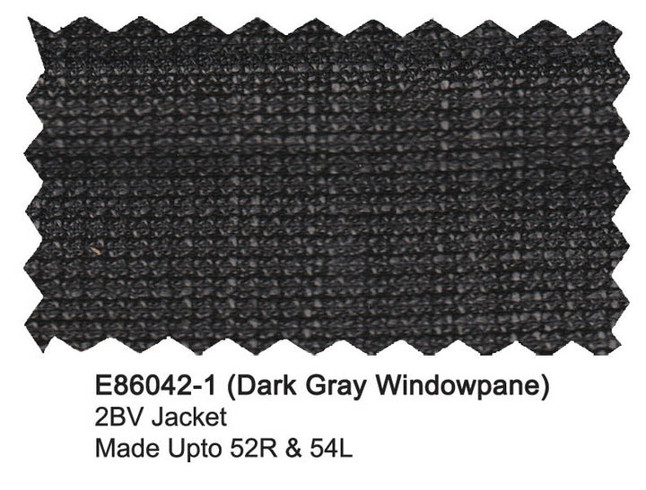 E86042-1-Enzo Wool Jacket-Dark Gray Windowpane
