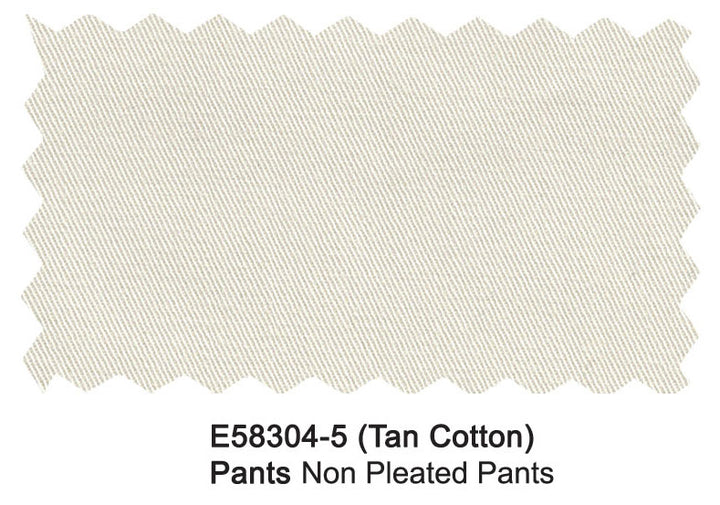 Enzo E58304-5 flat front cotton pant in tan