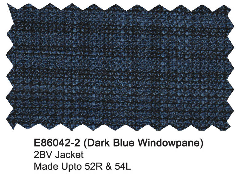 E86042-2-Enzo Wool Jacket-Dark Blue Windowpane