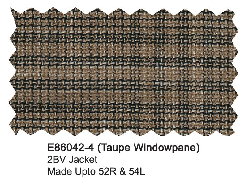 E86042-4-Enzo Wool Jacket-Taupe Windowpane