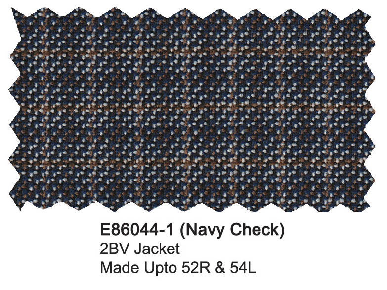 E86044-1-Enzo Wool Jacket-Navy Check