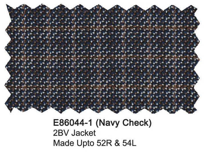 E86044-1-Enzo Wool Jacket-Navy Check