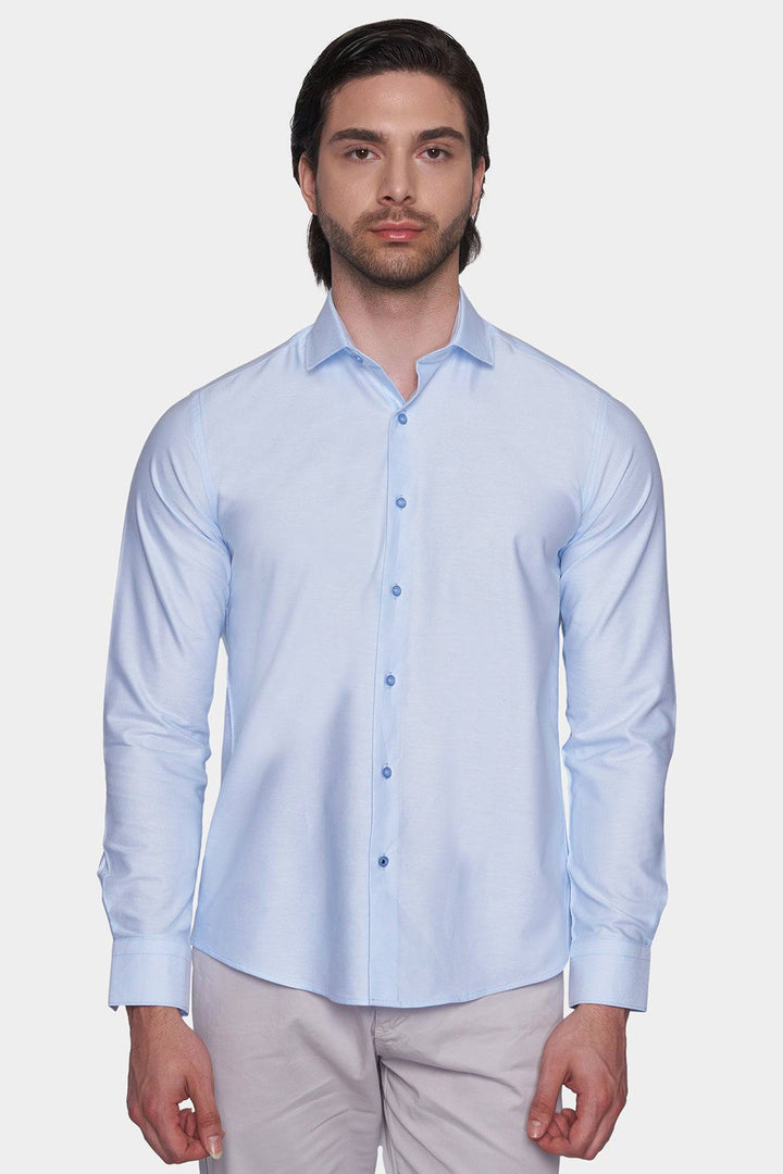 Premium Cotton Dress Shirt (Sky)
