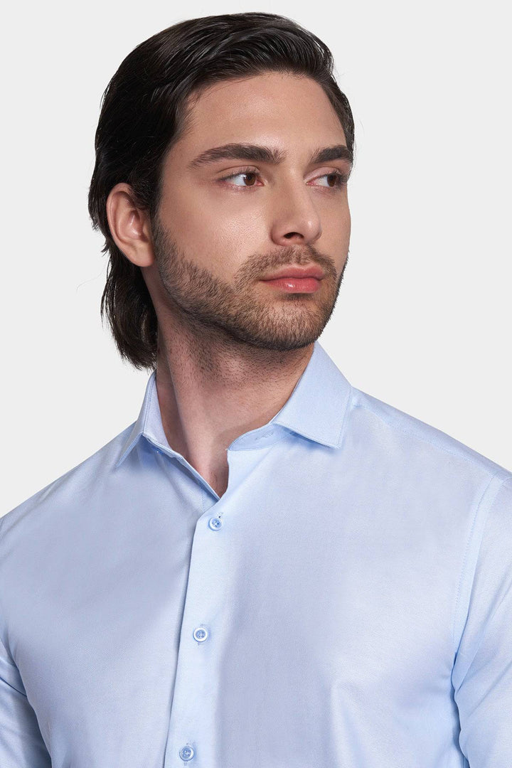 Premium Cotton Dress Shirt (Sky)