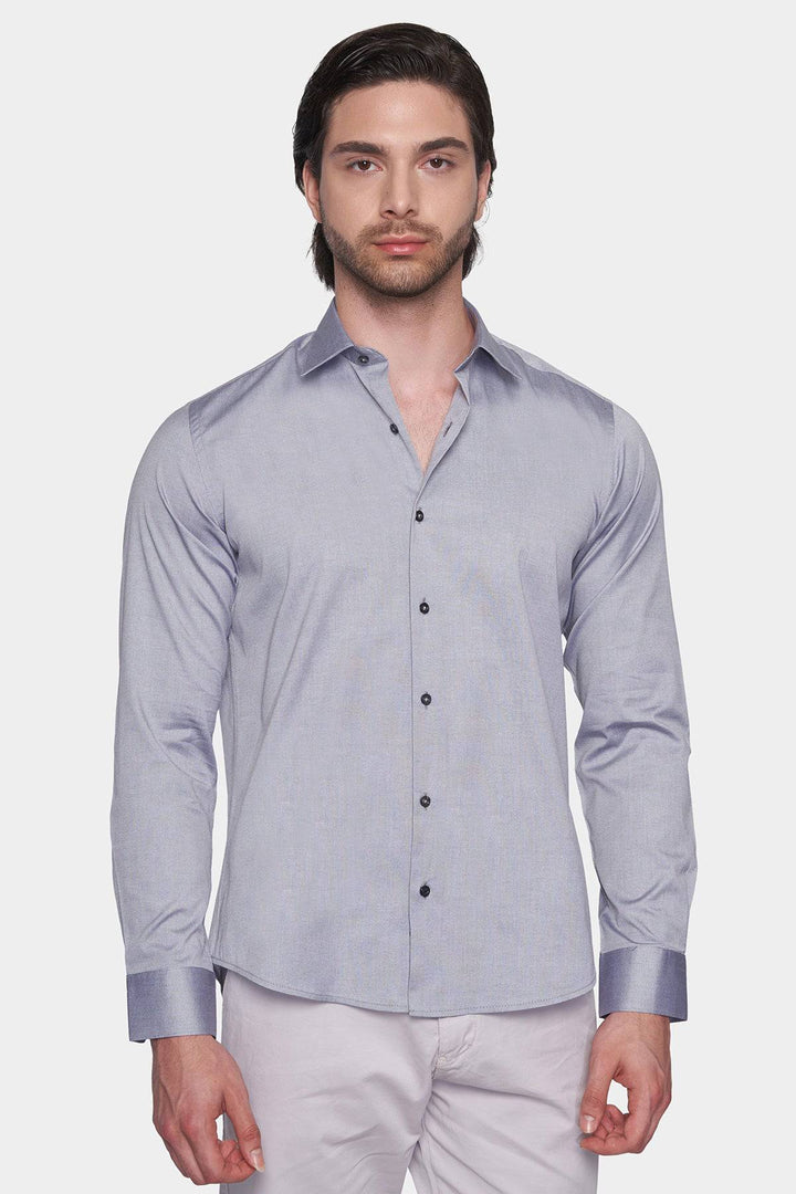 Premium Cotton Dress Shirt (Sterling Silver)
