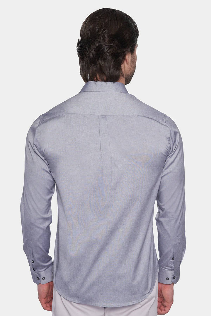 Premium Cotton Dress Shirt (Sterling Silver)