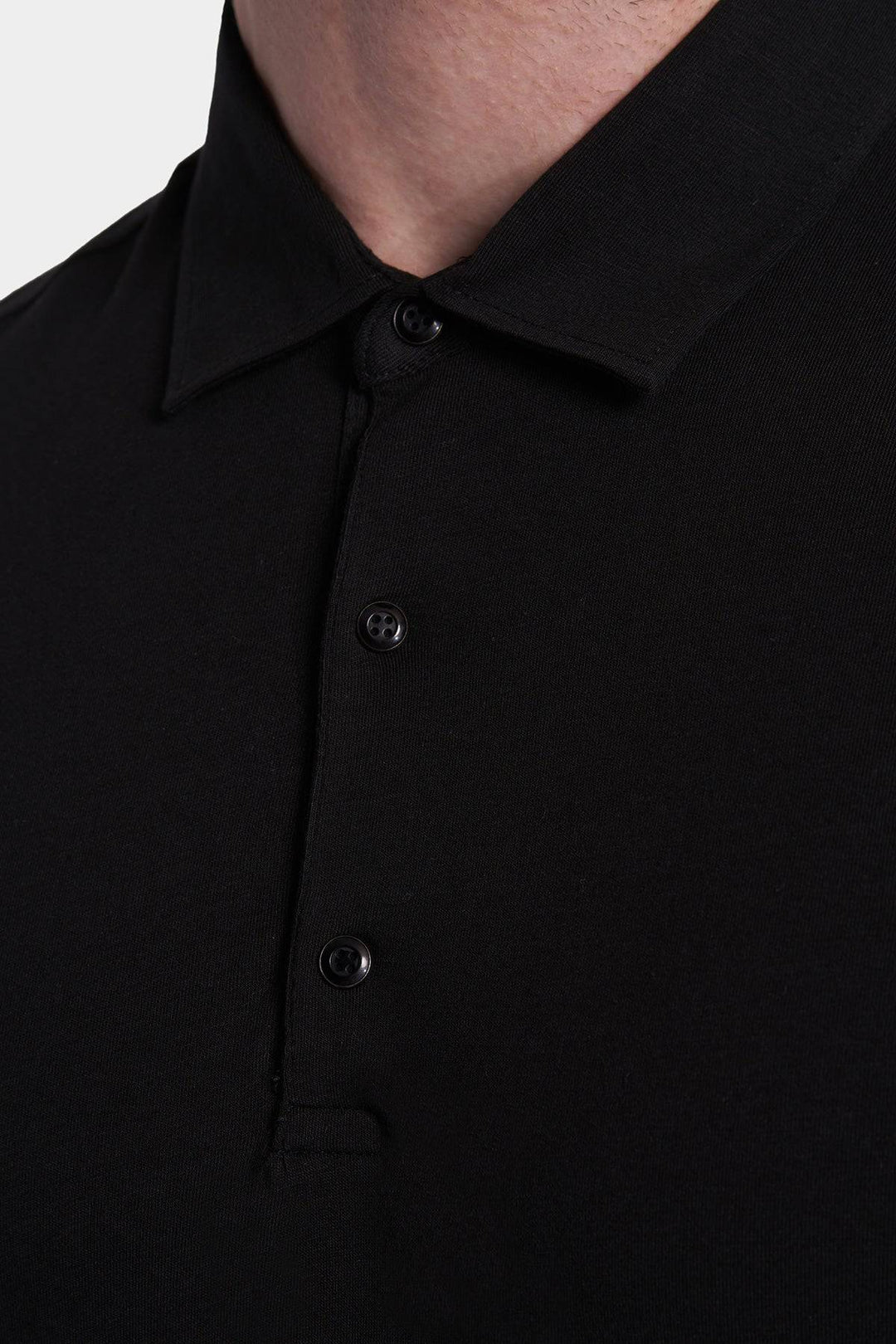 The Mercerized Cotton Polo (Black)