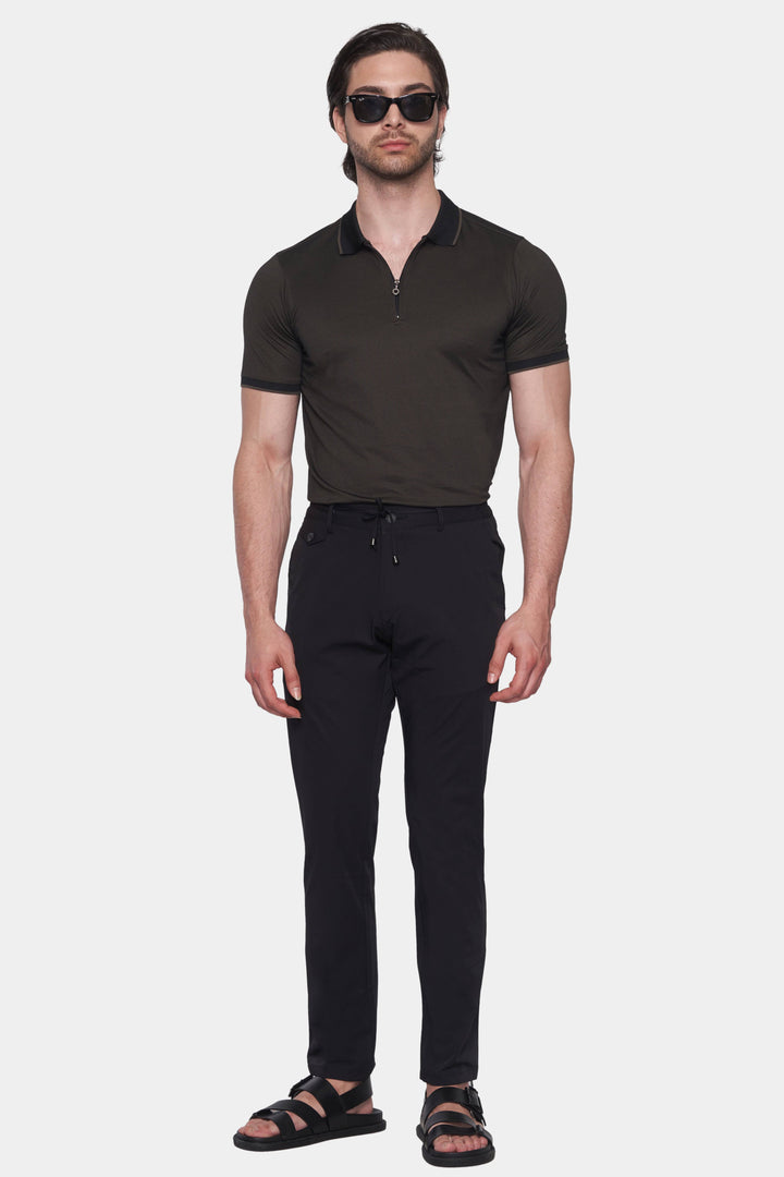 The Mercerized Cotton Polo (Charcoal)