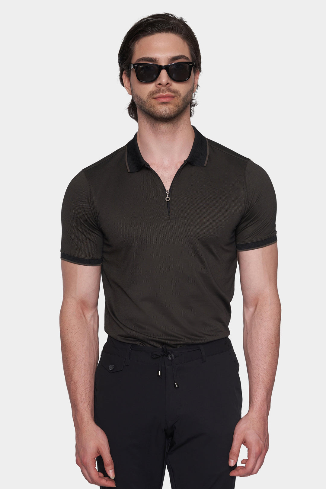 The Mercerized Cotton Polo (Charcoal)