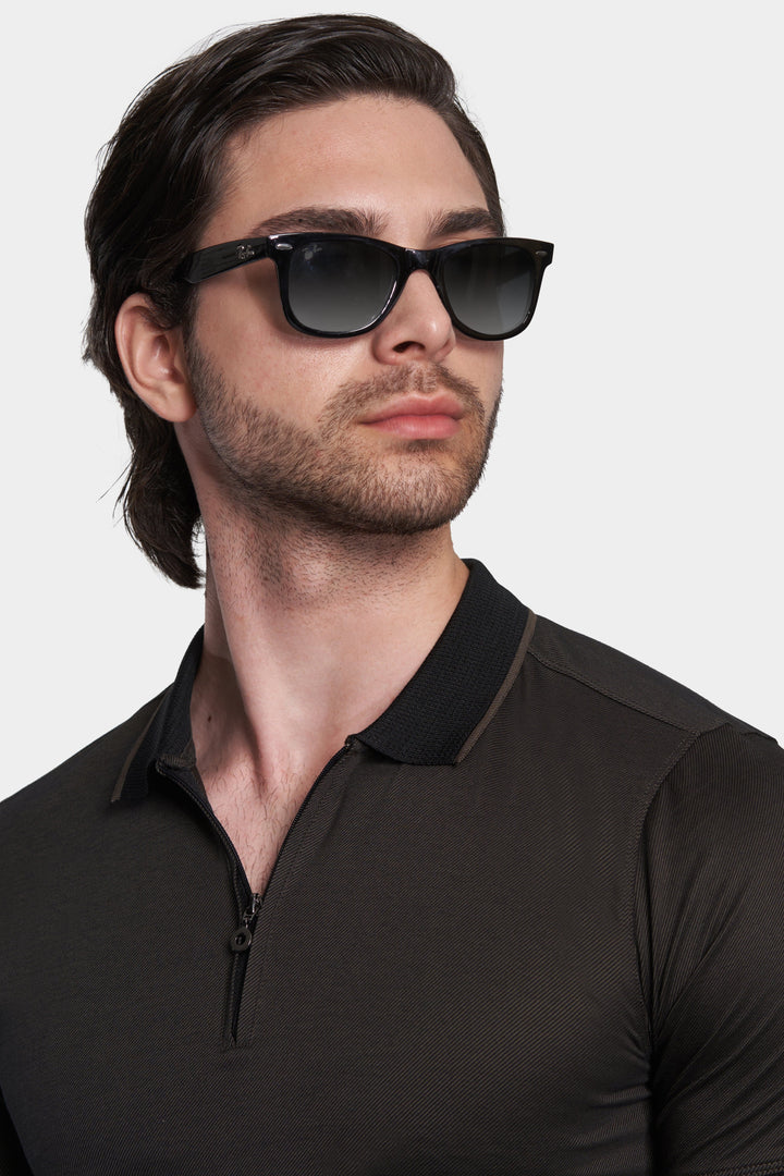 The Mercerized Cotton Polo (Charcoal)