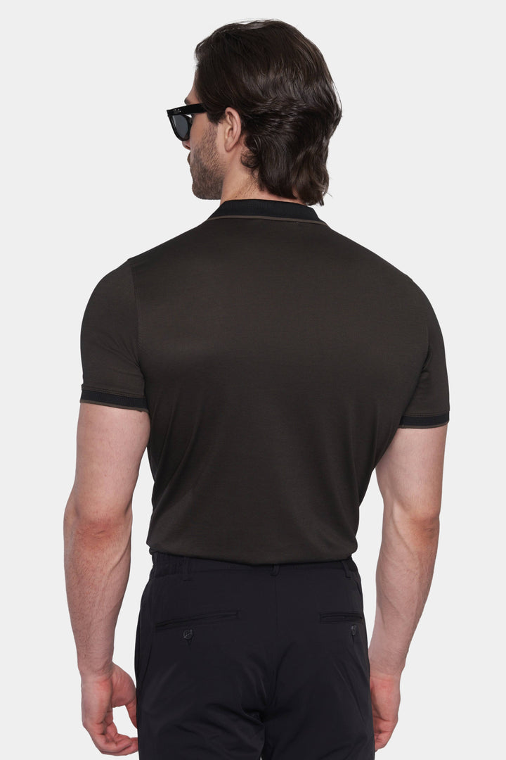 The Mercerized Cotton Polo (Charcoal)