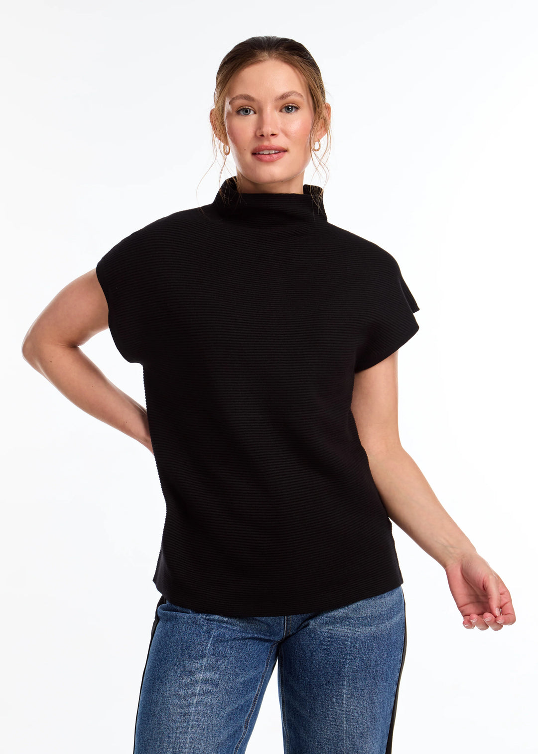 Ottoman Cap Sleeve Sweater