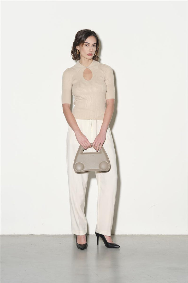 Trousers with Pleats and Belt