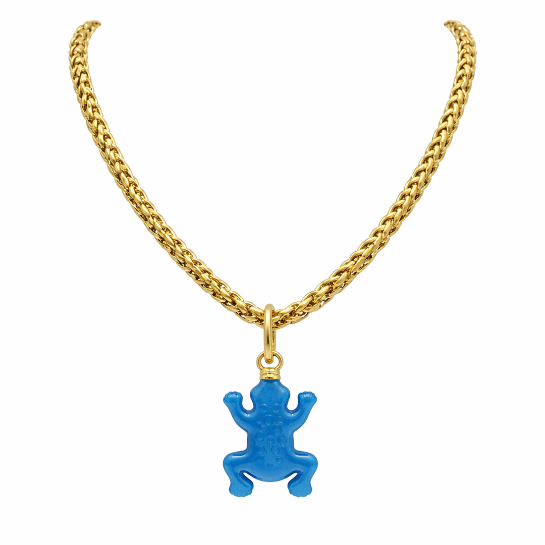 Cerulean Frog Charm
