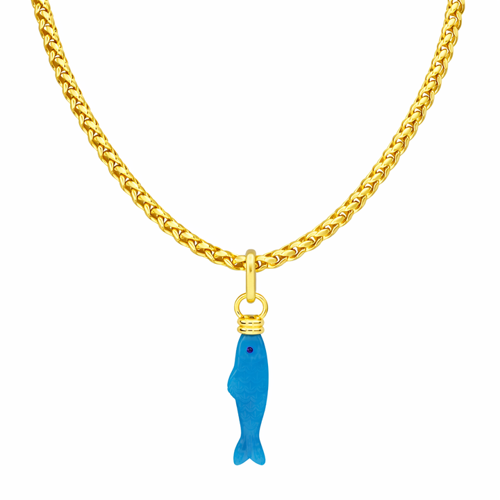 Turquoise Fish Charm