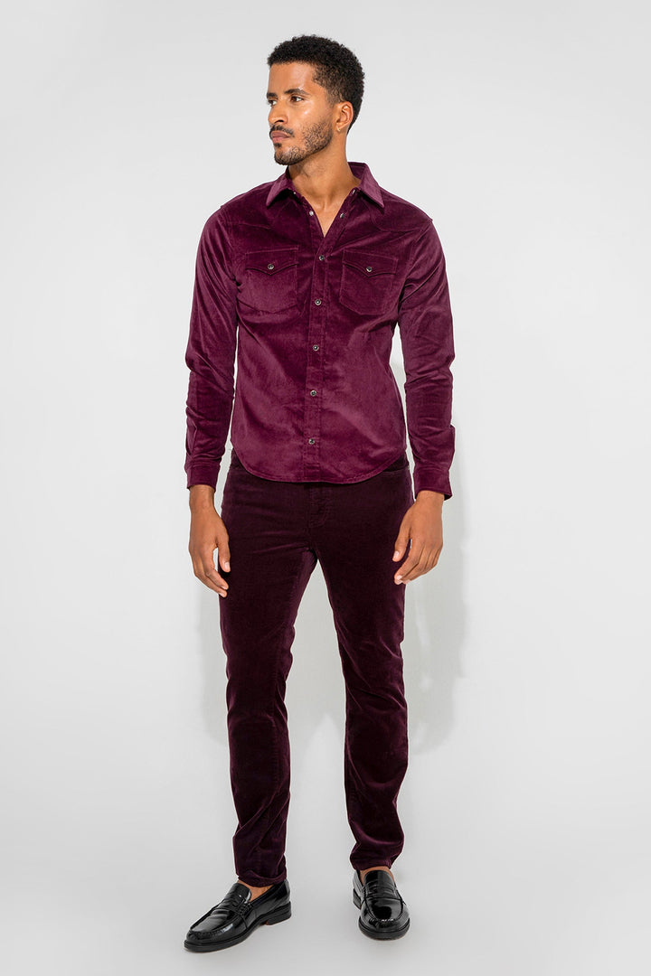 Brando Needle Cord Plum