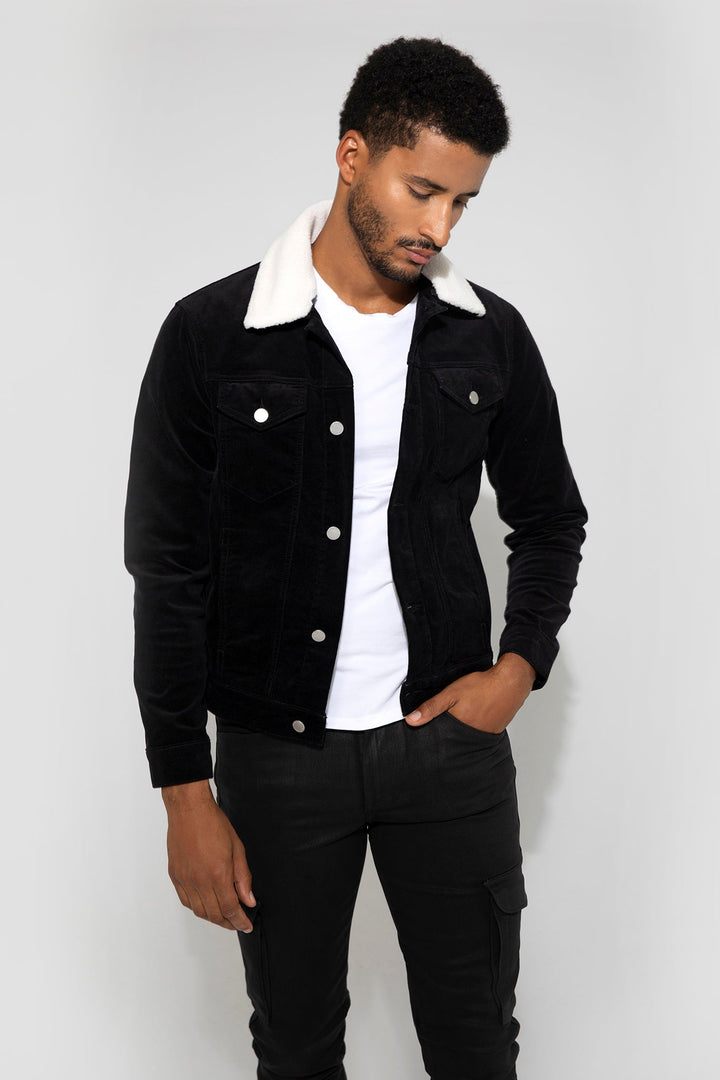 Dean Needle Cord Noir Sherpa