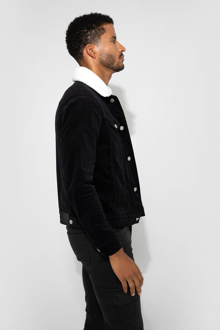 Dean Needle Cord Noir Sherpa