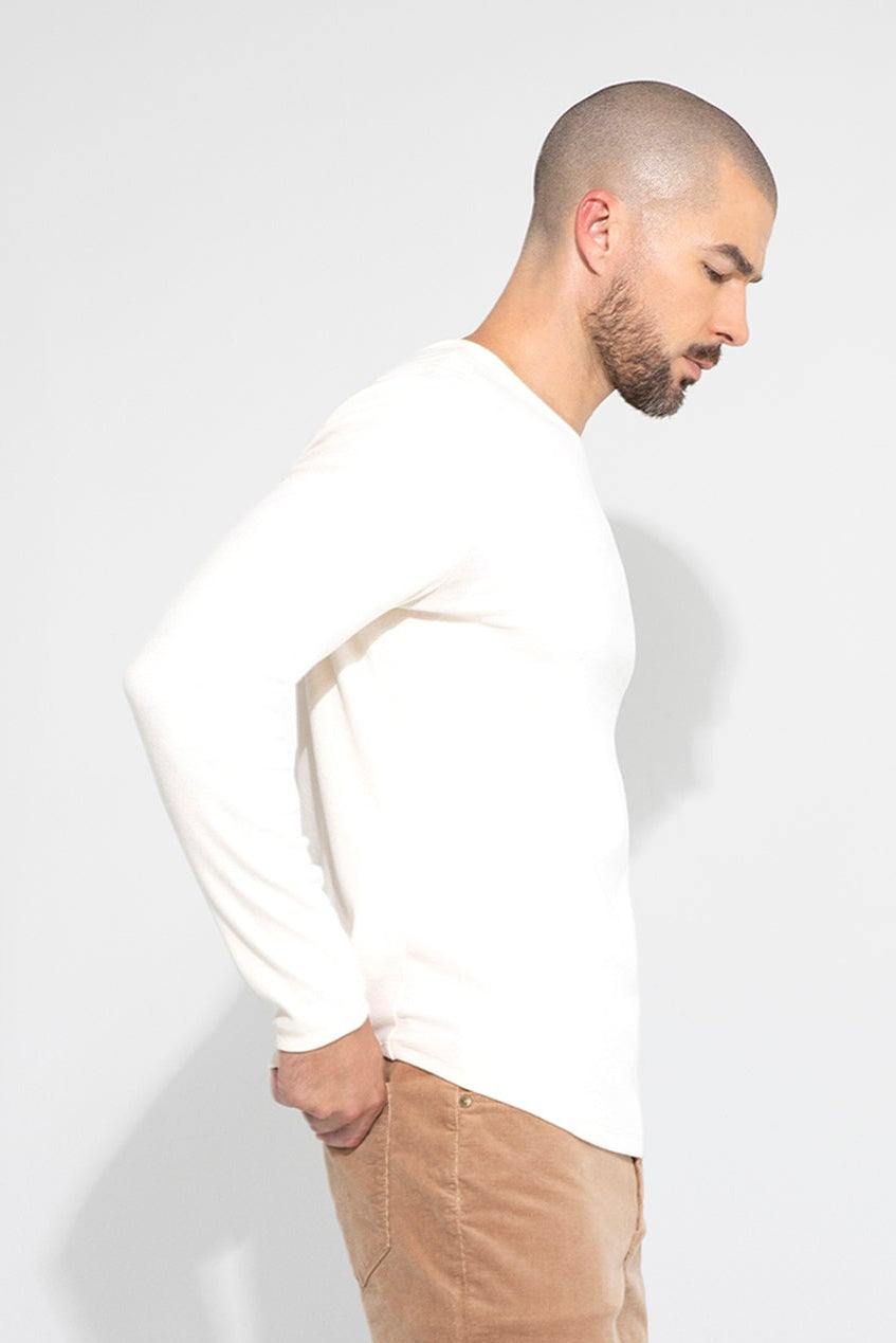 Dann Long Ribbed Vintage Blanc