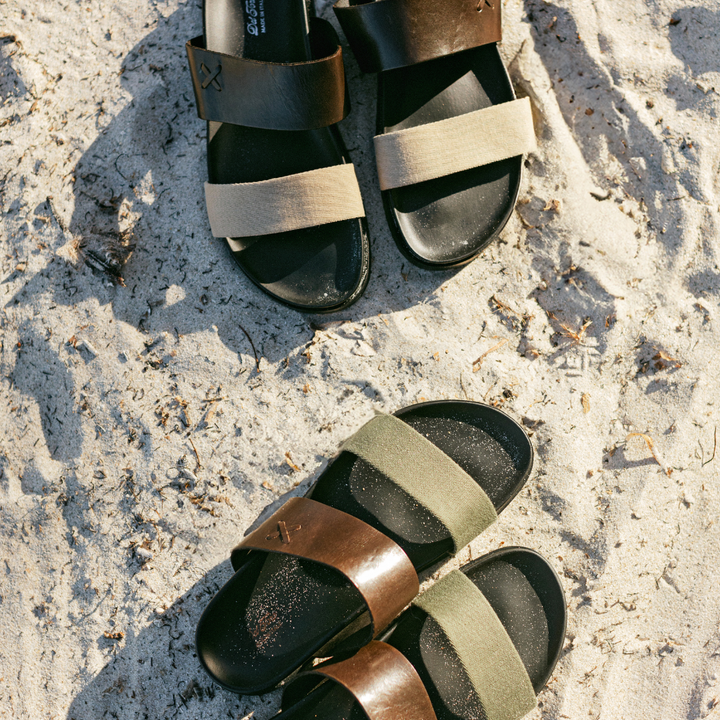 Women's Brown & Green Cinturini Sandal
