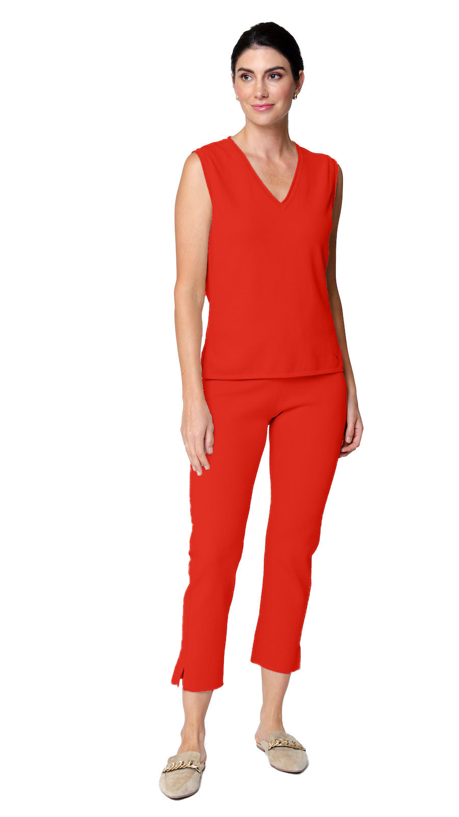 Alice Milano-Knit Slim Leg Pants; Bright Orange