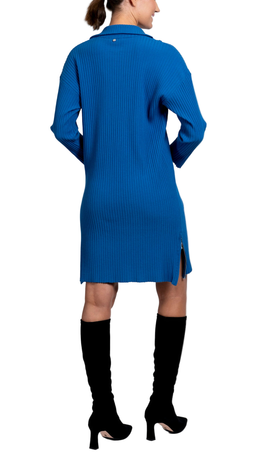 mock neck rib knit dress Heather Grey Rib Knit Mock Neck Nursing Dress PinkBlush