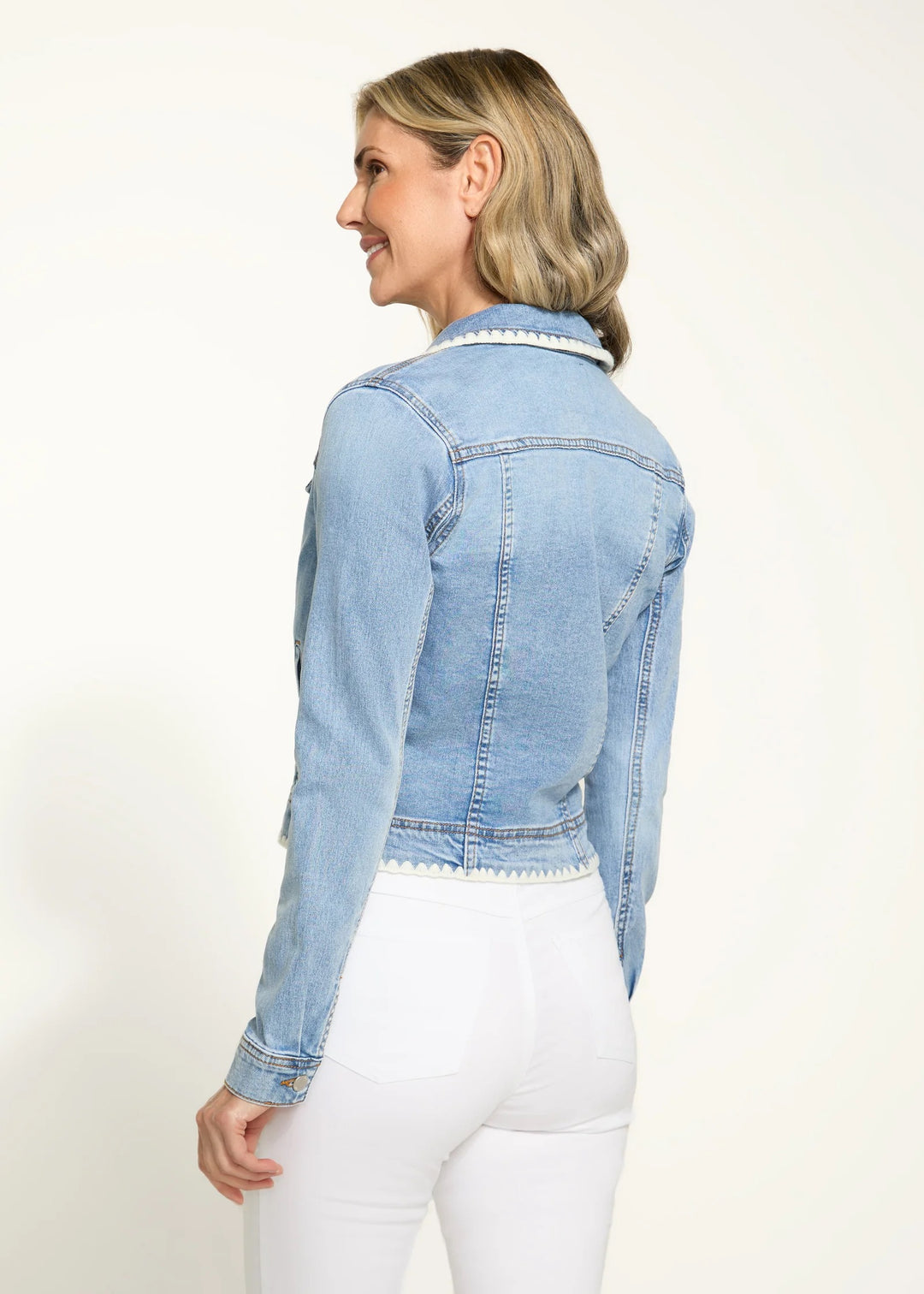 Denim Jacket with Crochet Stitch