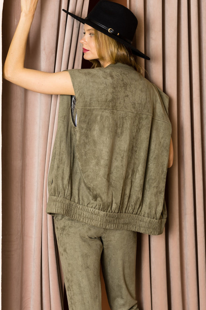 Allison Stretch Suede Vest