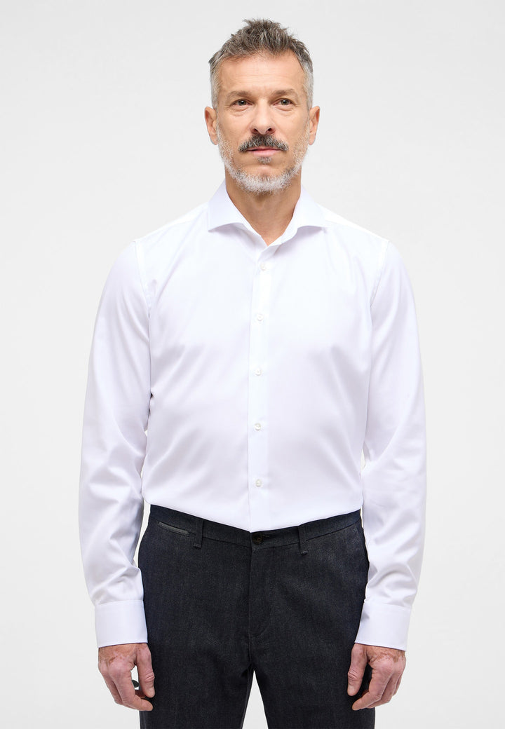 Slim Fit Cover Shirt in White