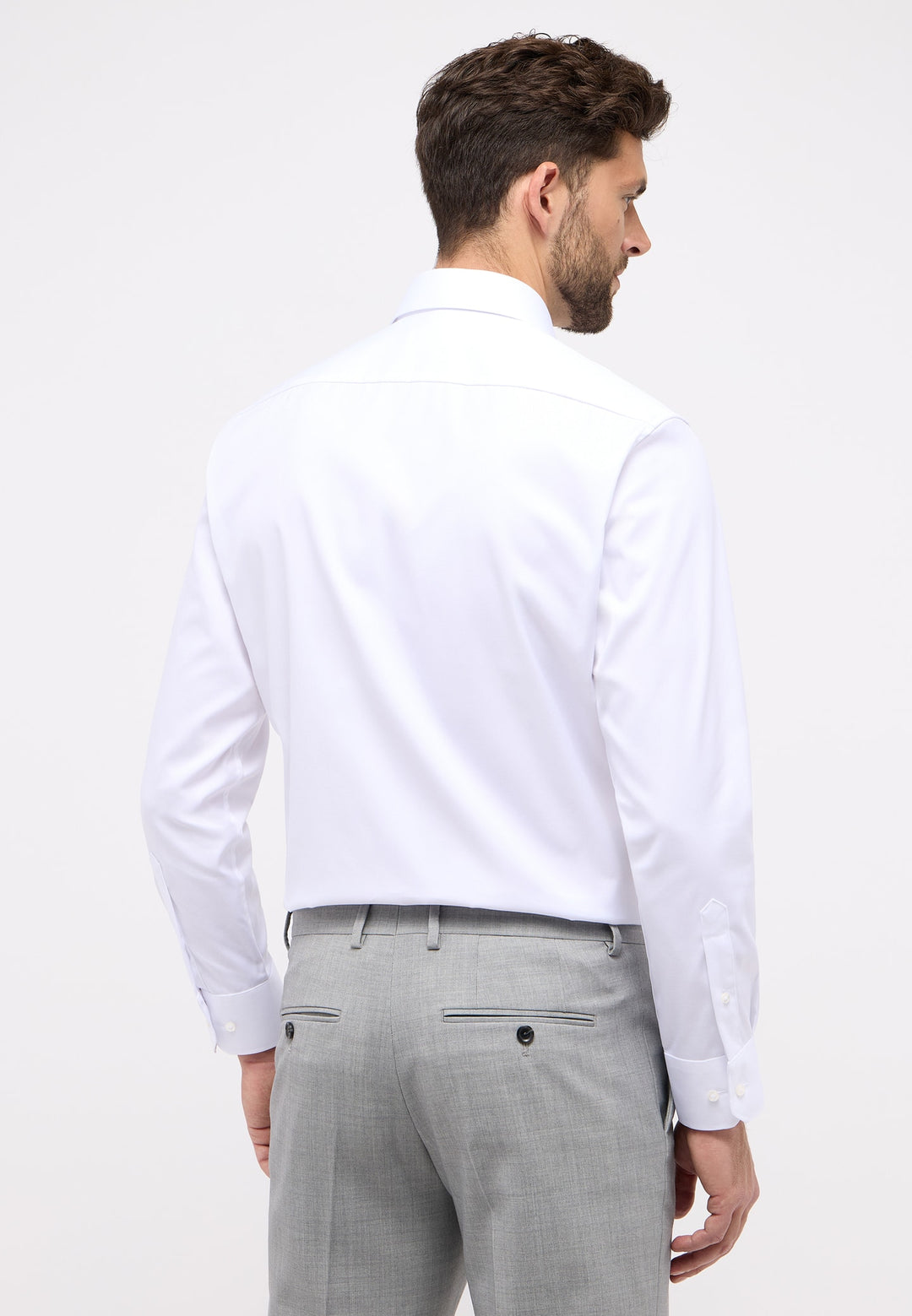 Modern Fit Cover Shirt in White