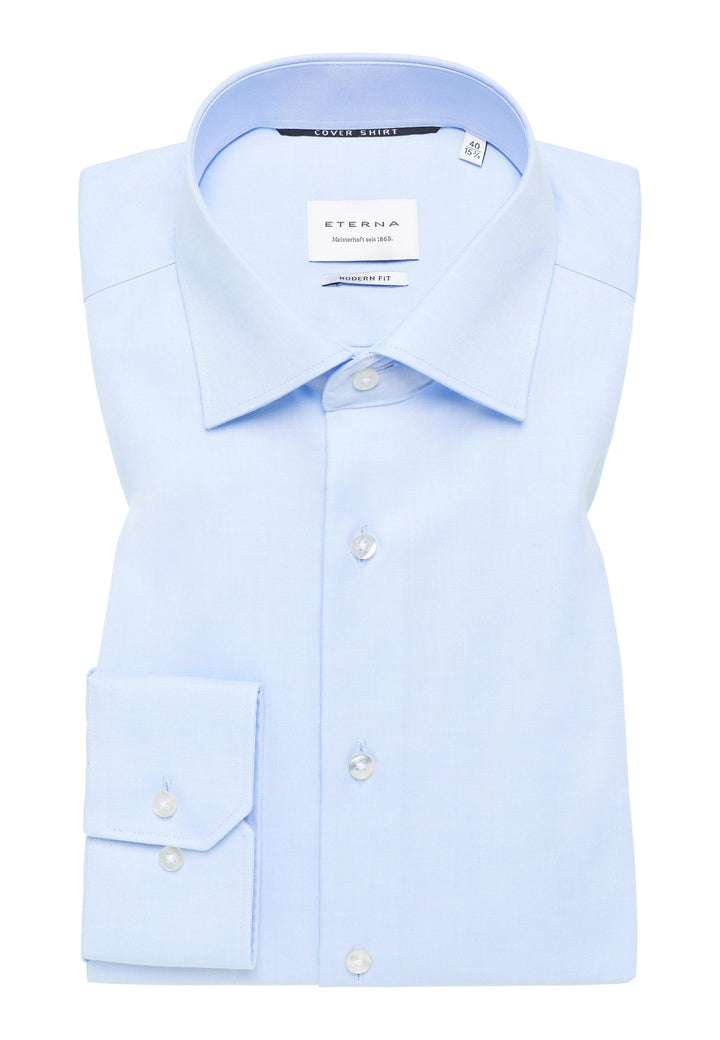 Modern Fit Cover Shirt in Light Blue