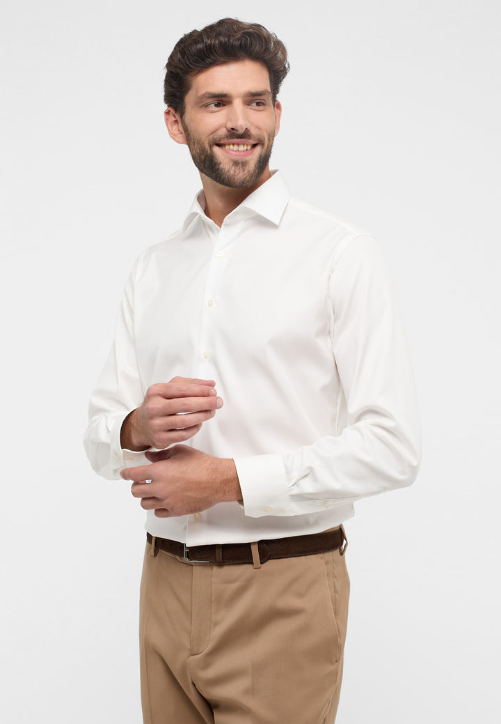 Modern Fit Cover Shirt in Beige