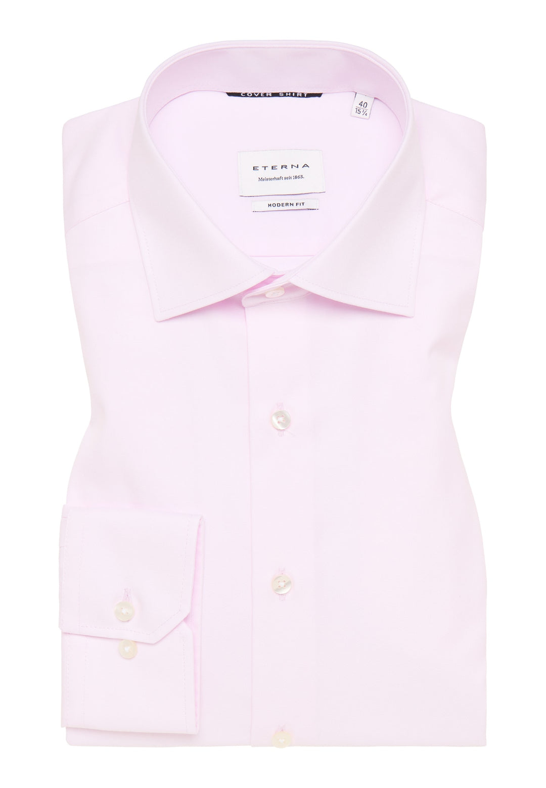 Modern Fit Cover Shirt in Rose Plain