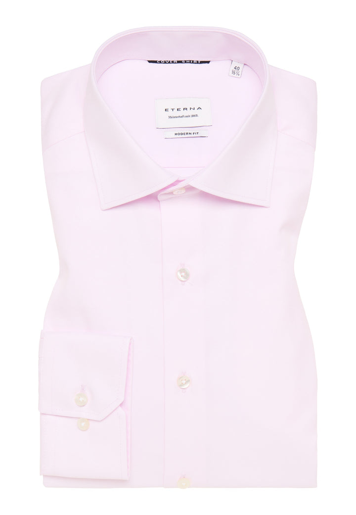 Modern Fit Cover Shirt in Rose Plain