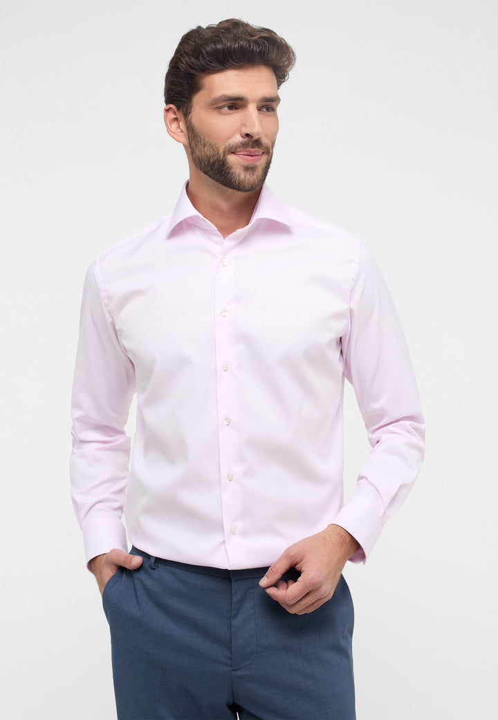 Modern Fit Cover Shirt in Rose Plain