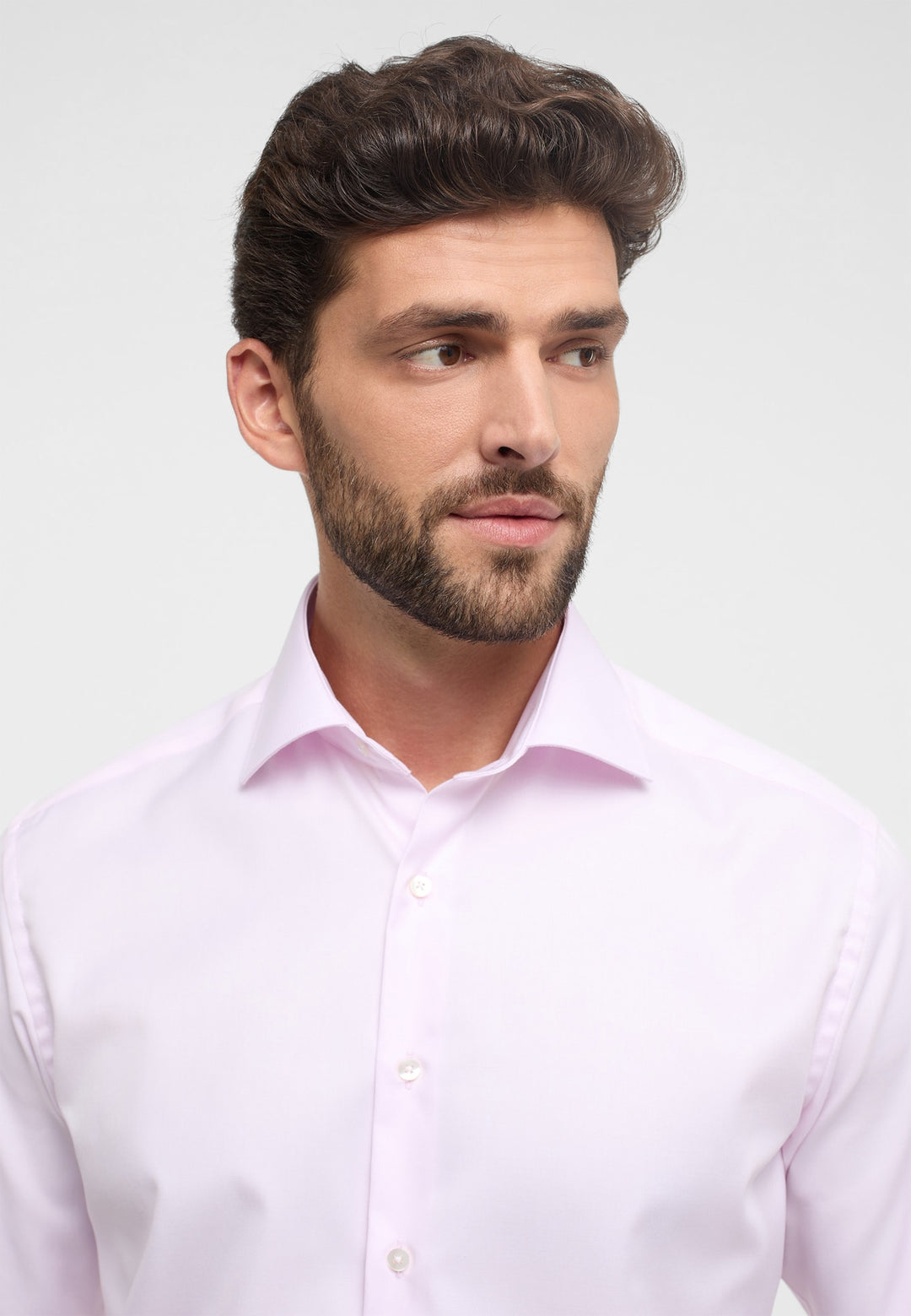 Modern Fit Cover Shirt in Rose Plain