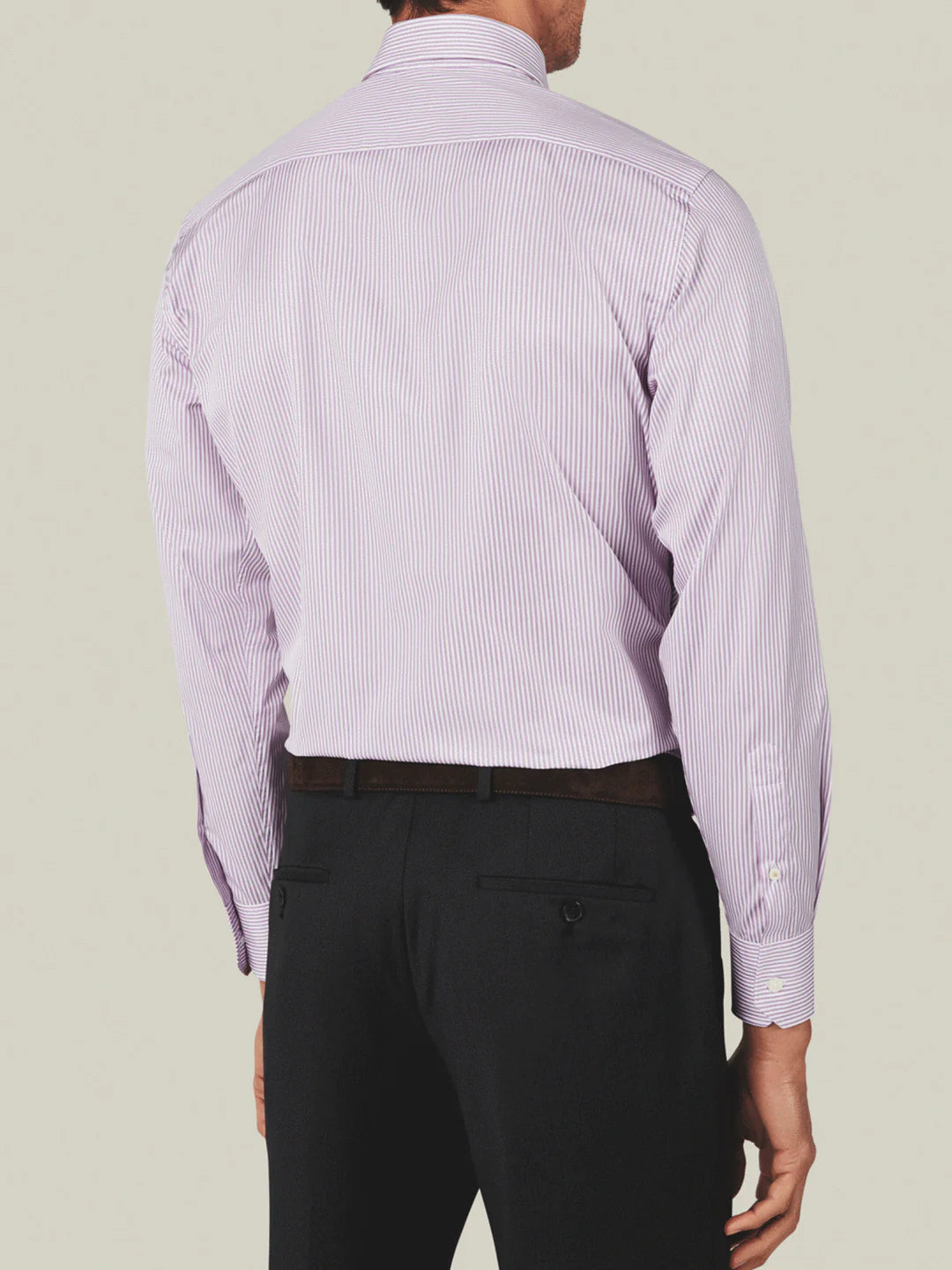 Reynolds Twill Bengal Dress Shirt - Purple