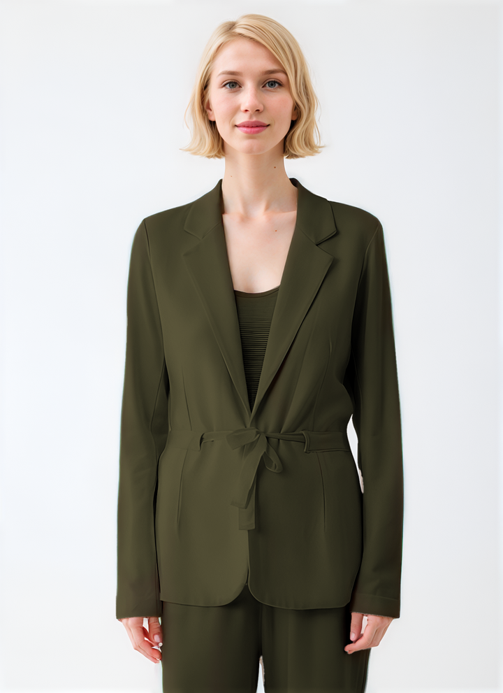 Long Sleeve French Terry Jacket - Kaki Army