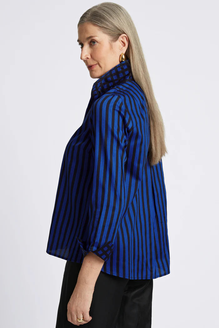 Agnes Essential Stretch No Iron Stripe & Gingham Shirt