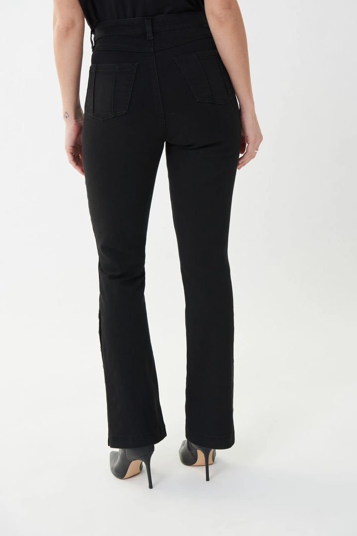 Bootcut Pants with Button Detail