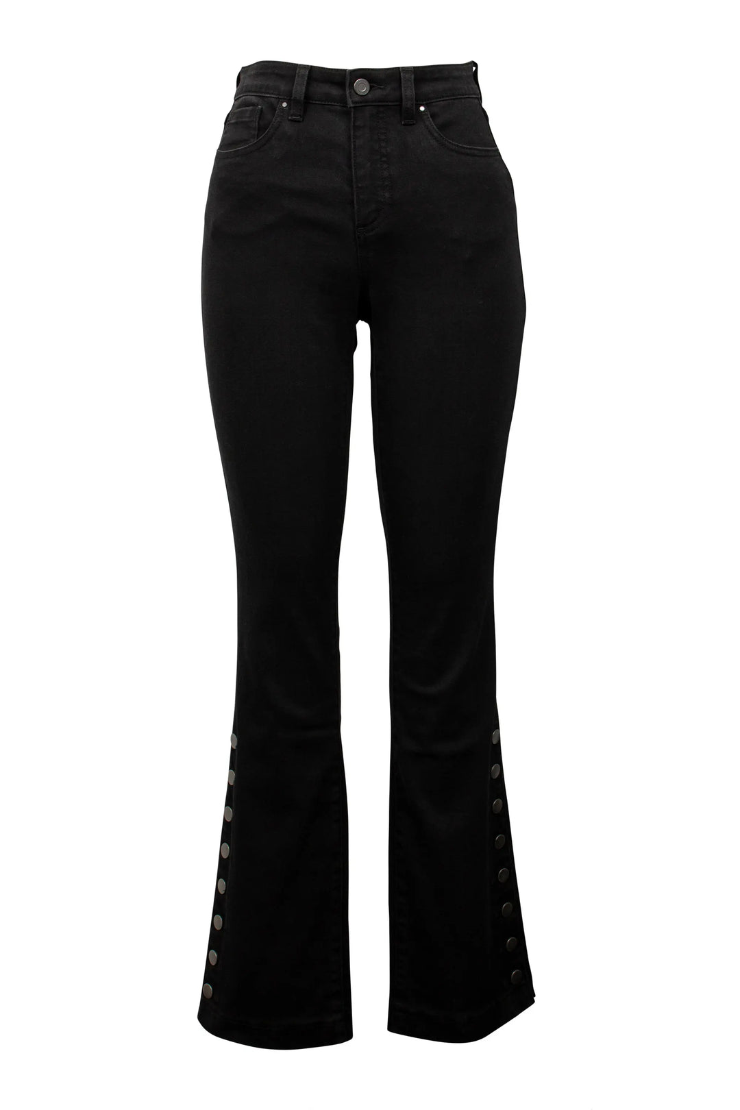 Bootcut Pants with Button Detail