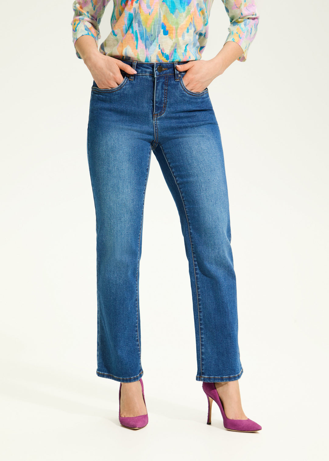 Olivia Boot Ankle Denim Pant - Medium Wash