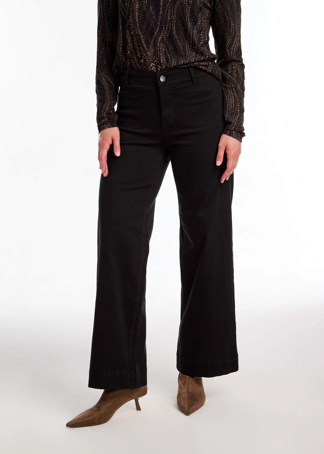 Olivia Wide Leg Denim Black