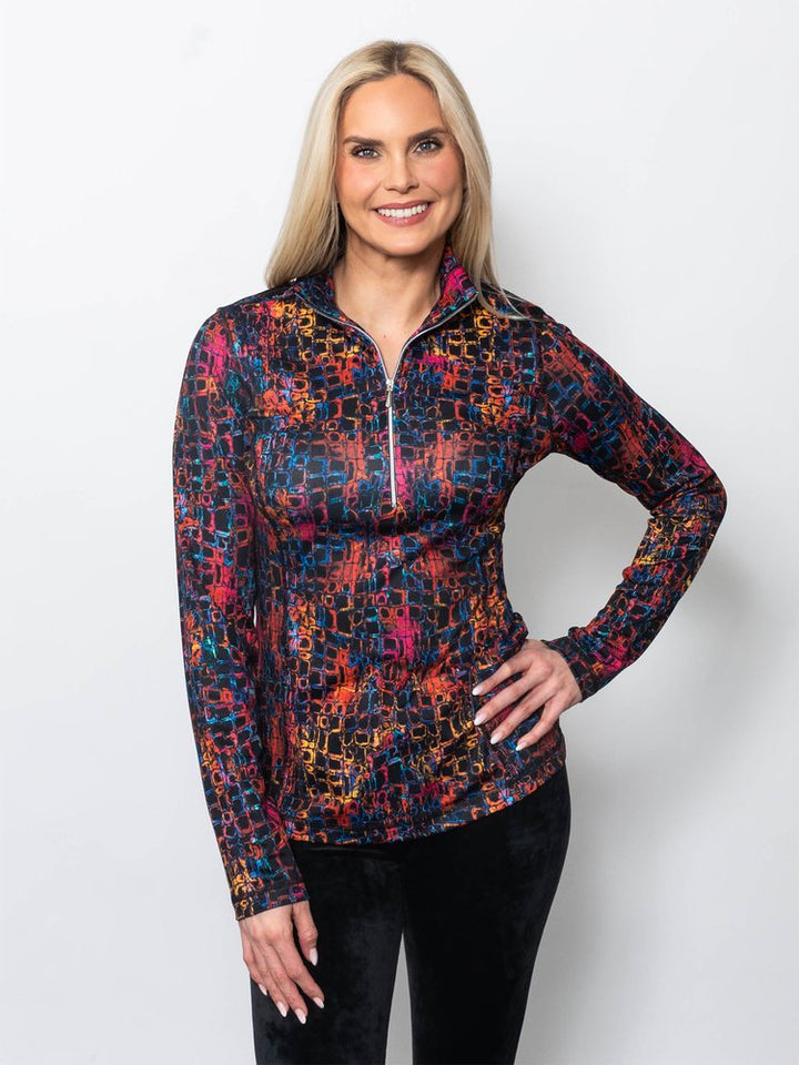 Microfiber Quarter Zip Top