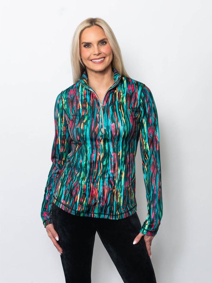Microfiber Quarter Zip Top