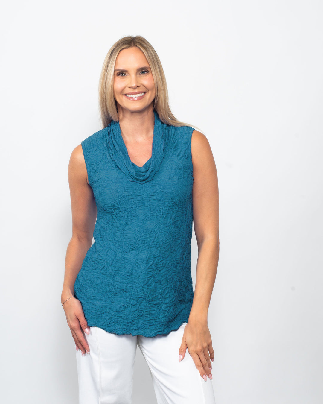 Dreamcatcher Sleeveless Cowl Neck Top