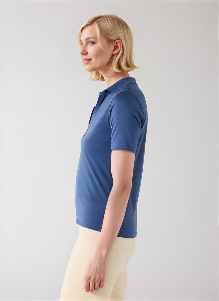 Short Sleeve Polo - Celeste