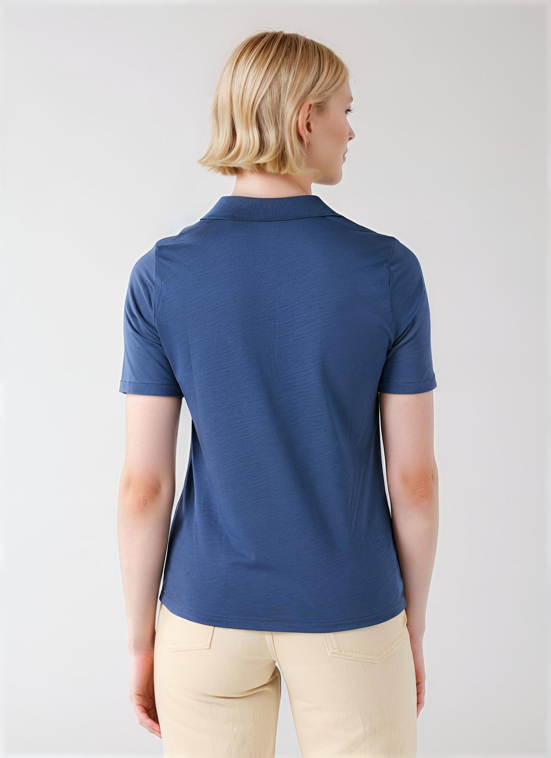 Short Sleeve Polo - Celeste