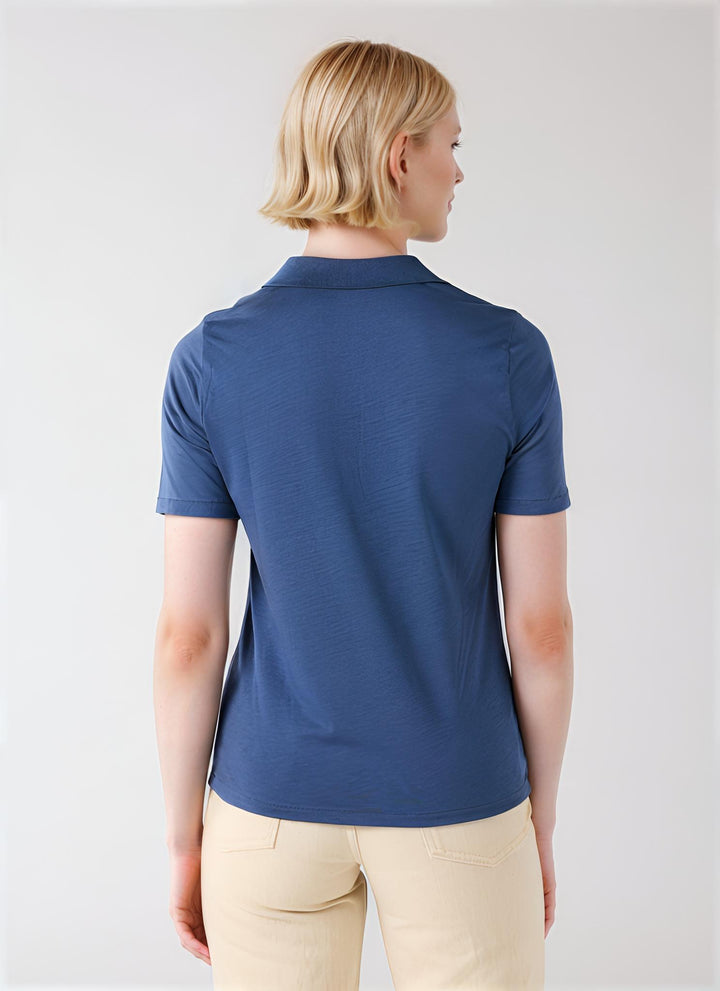 Short Sleeve Polo - Celeste